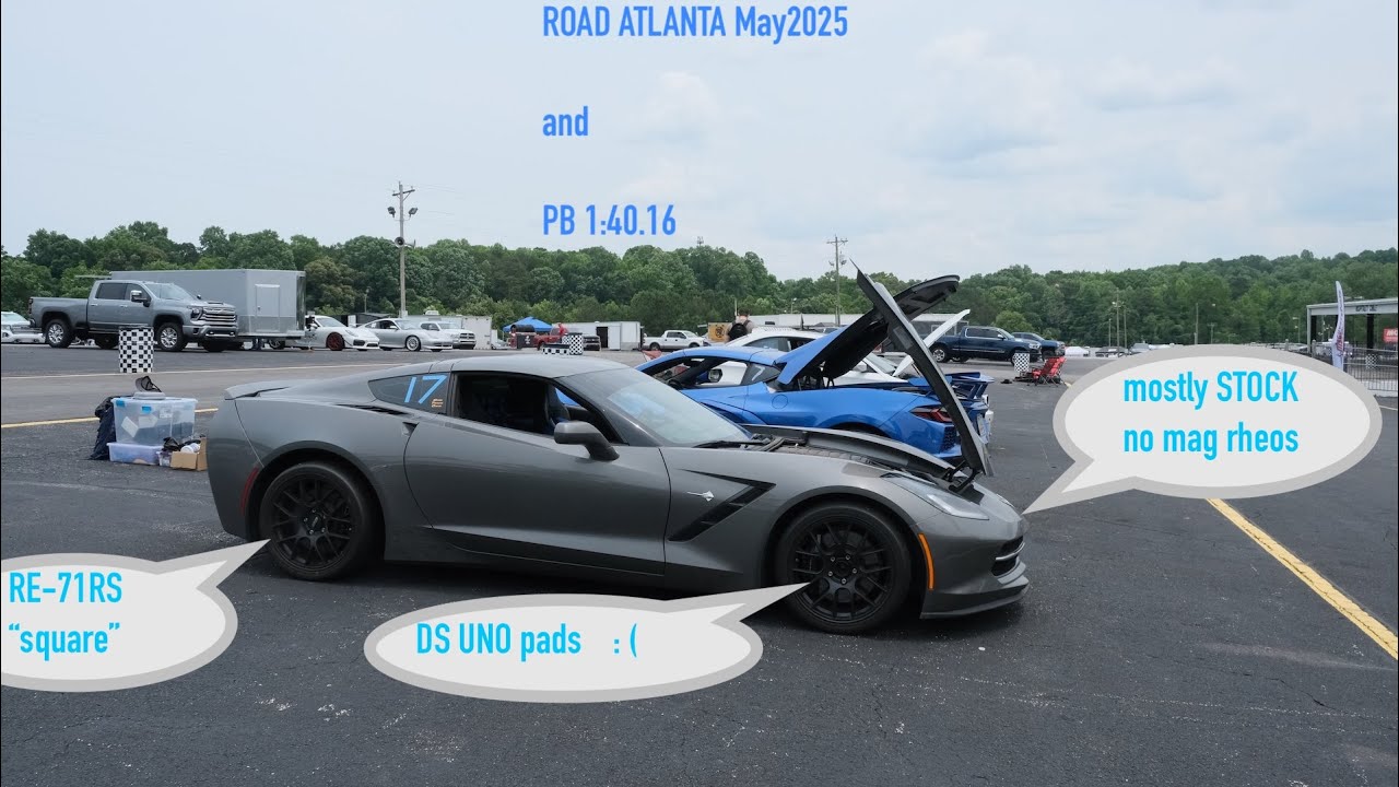 Road Atlanta May 25 Day 2 C7 Corvette z51 M7 track day hpde best laps, DS UNO brake pad review