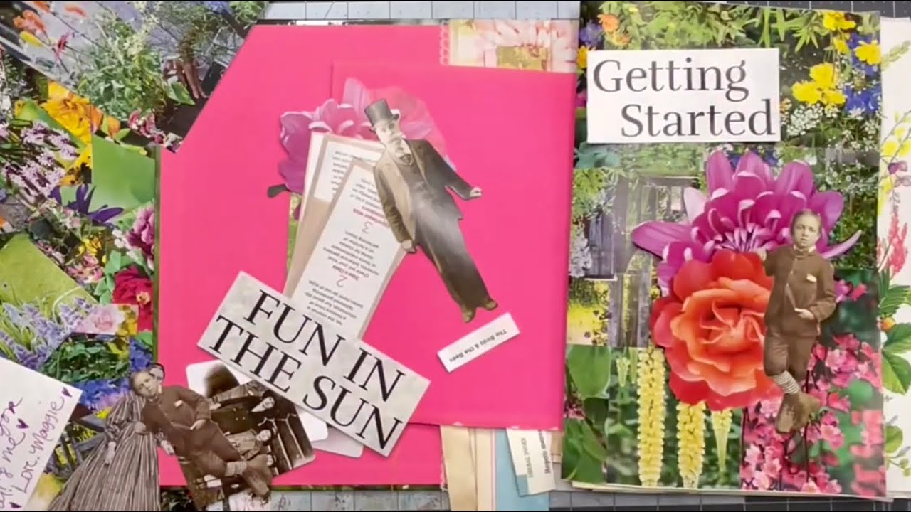 Garden Magazine Collage | Creating Backgrounds for My Glue Book Series | TLGE