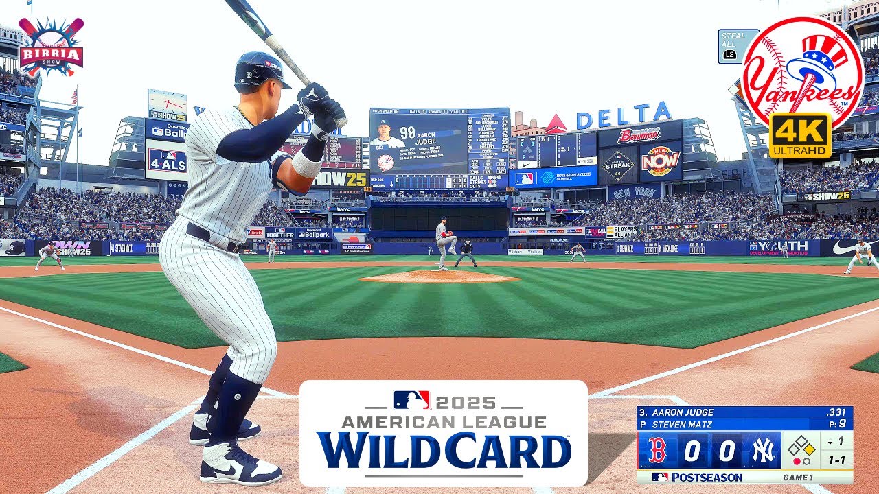 MLB The Show 25 New York Yankees vs Boston Red Sox | Wild Card #1 | PS5 4K 60fps