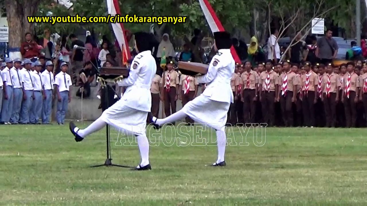 Upacara Penurunan Bendera HUT RI 72 Kab. Karanganyar Part 07