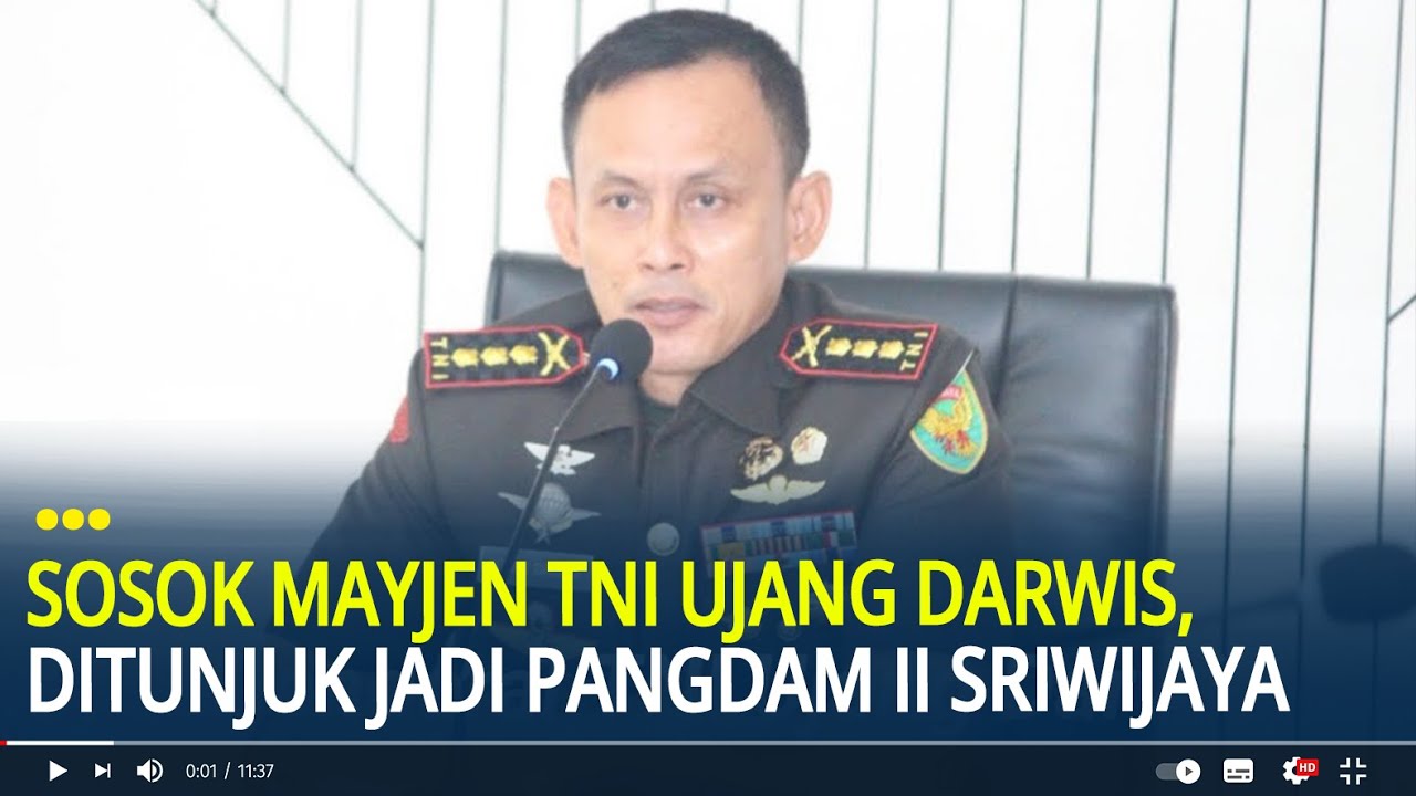 Sosok Mayjen TNI Ujang Darwis, Ditunjuk Jadi Pangdam II Sriwijaya Gantikan Mayjen TNI Naudi Nurdika