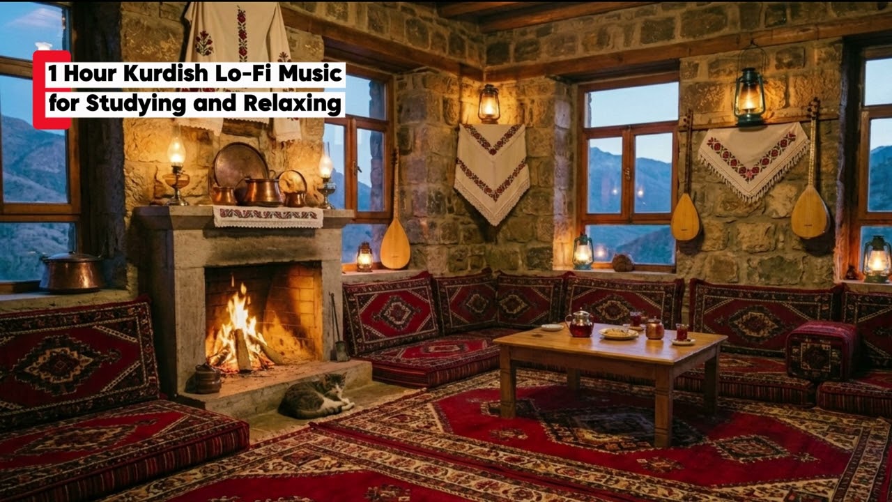 Cozy Kurdish House Lofi ⛰️ 1 Hour Ambient Beats to Study and Relax