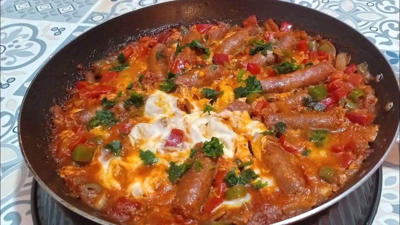 شكشوكة  بالمرقاز اكلة خفيفة و سريعة  للصيف 😋😋
