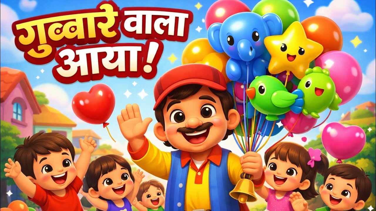 गुब्बारे वाला हू gubbare wala hu hindi rhymes #Zdgpm