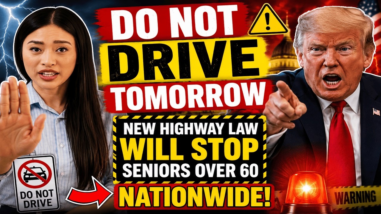 DO NOT DRIVE TOMORROW  New Highway Law Will Stop Seniors Over 60 Nationwide! 1080p caption