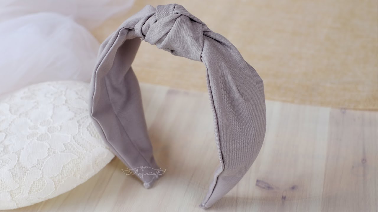 Easy Fabric Covered Headband Pattern with Knotted Headband Style