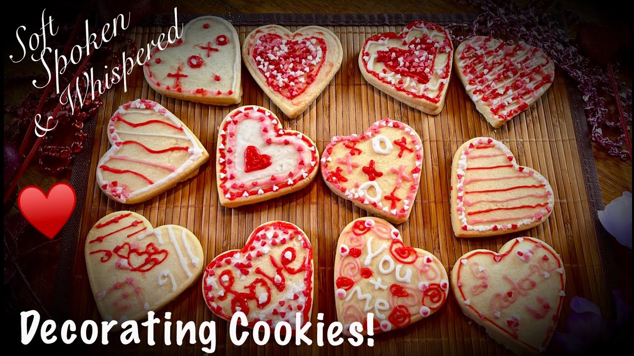 A Special Family ASMR Treat! Decorating Valentines cookies with my girls! Soft Spoken & Whispered.