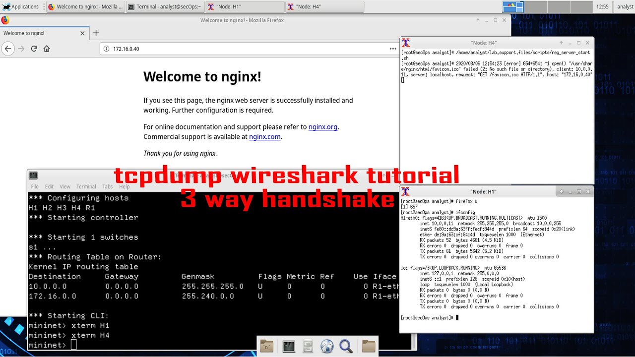 CCNA CYBERSECURITY OPERATIONS LAB | Using Wireshark to Observe the TCP 3-Way Handshake