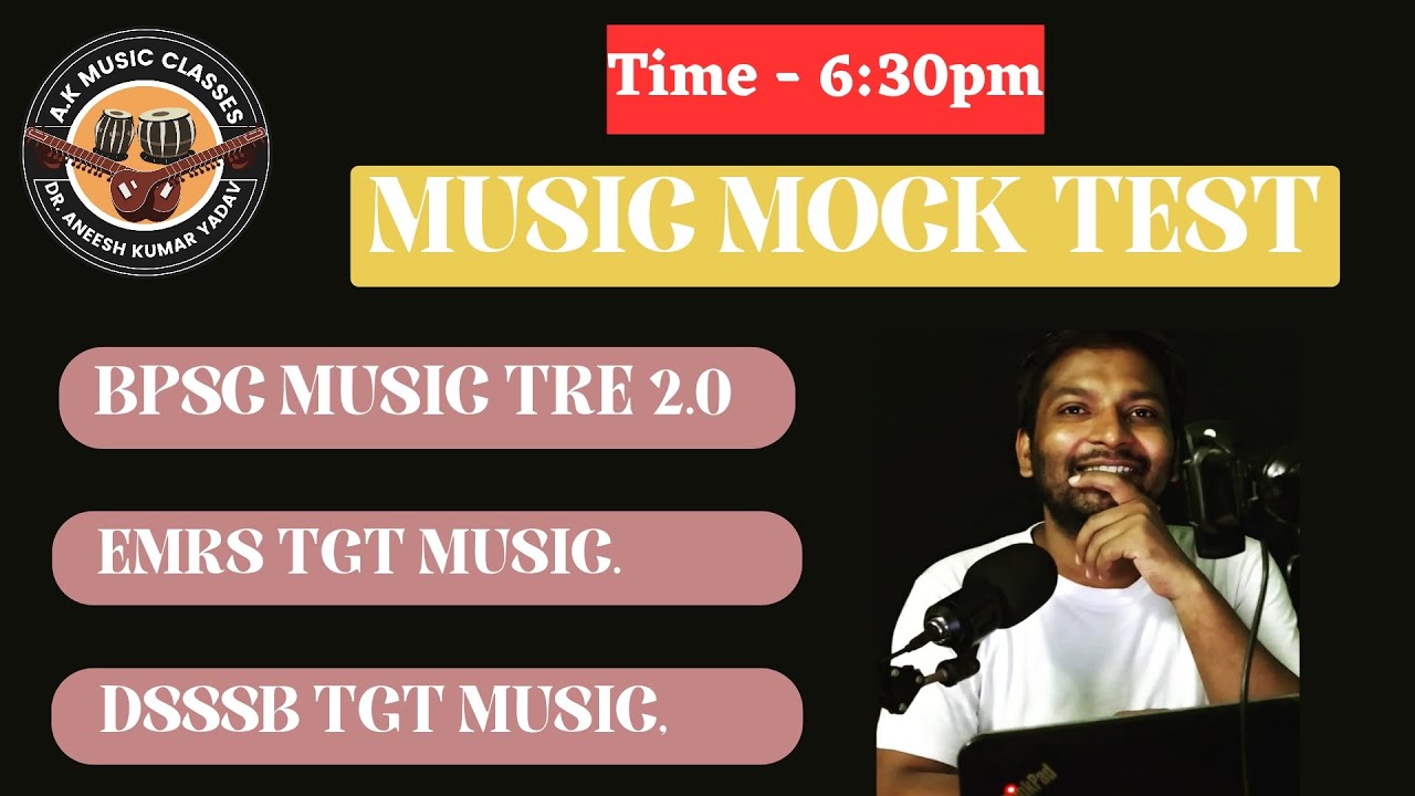 MUSIC MOCK TEST - BPSC MUSIC TER 2.0 || EMRS TGT MUSIC || DSSSB TGT MUSIC || PART - 3 ||