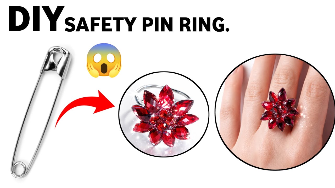 HOW T MAKE SAFETY PIN  RING | Safety Pin Ring Making | Ring Making With Safety Pin