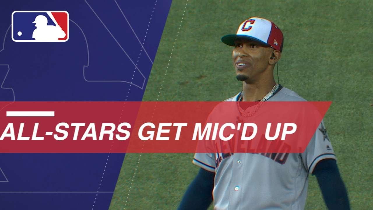 Players get mic'd up during the All-Star Game