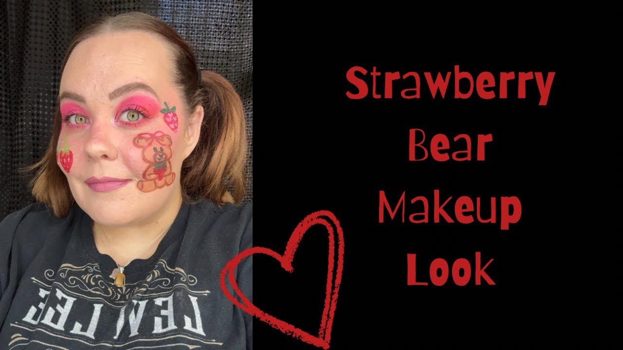 🍓Strawberry Bear Makeup Look🍓 Lofi Music