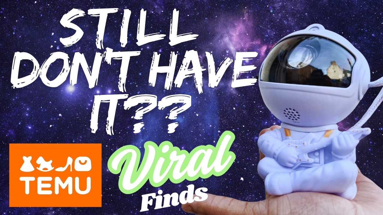 Galaxy Astronaut Night Light Room Projector  review - Aura projector | #temufinds #tiktok #unboxing