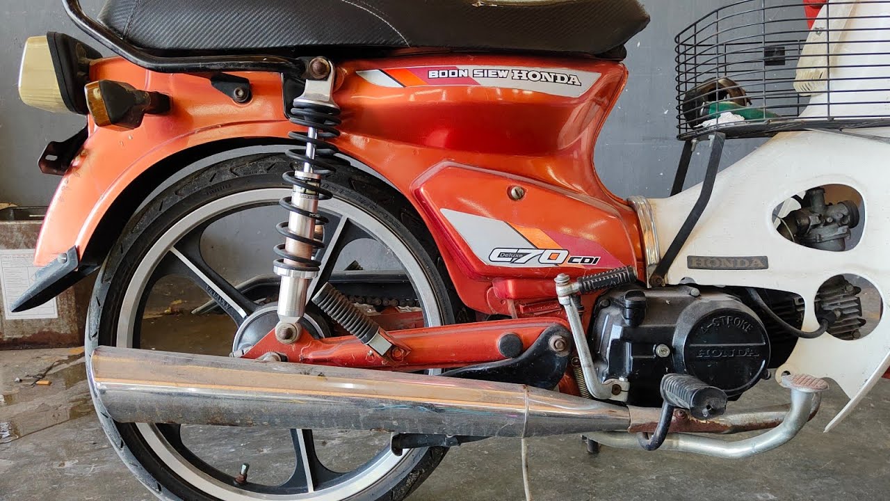 Restoration Honda c70 GBO J spray colour done!!!!