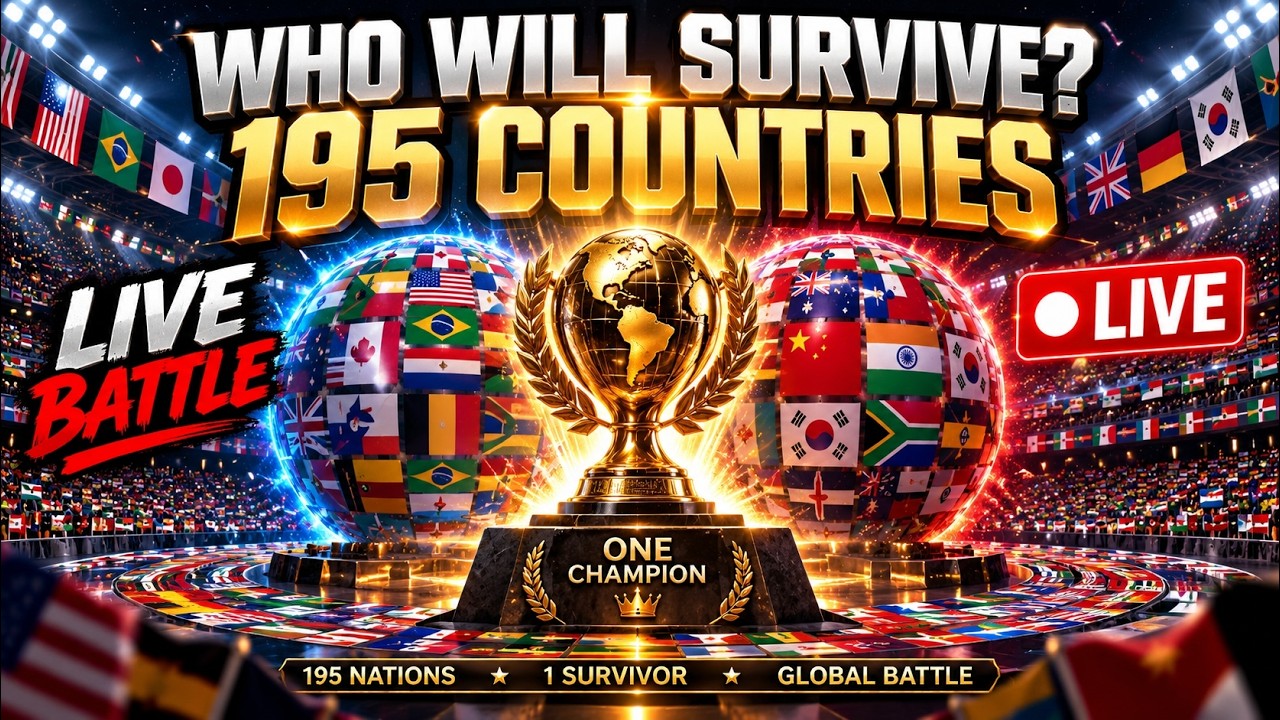 🔴 LIVE: 195 Countries Battle Until One Flag Survives! 🌍