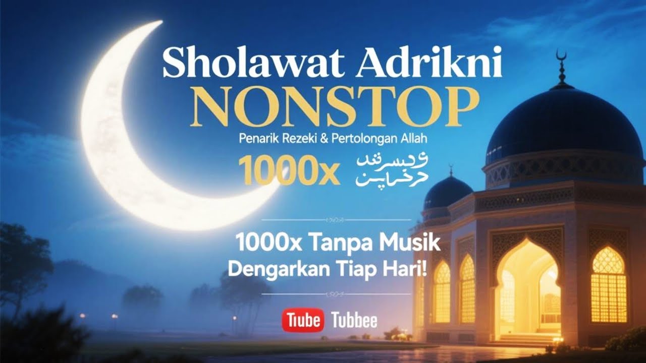 Sholawat Adrikni NONSTOP 1000x | Sholawat Murni Tanpa Musik 2025, Penarik Rezeki Paling Ampuh