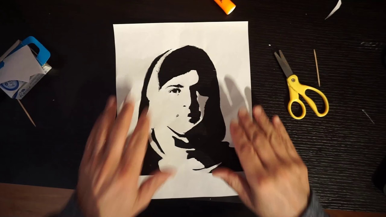 School art project - making a Banksy style stencil