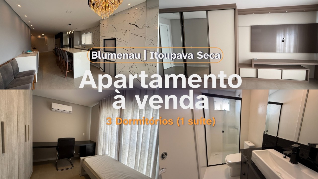 Apartamento à venda com 3 dormitórios (1 suíte), 107m² no bairro Itoupava Seca em Blumenau/SC