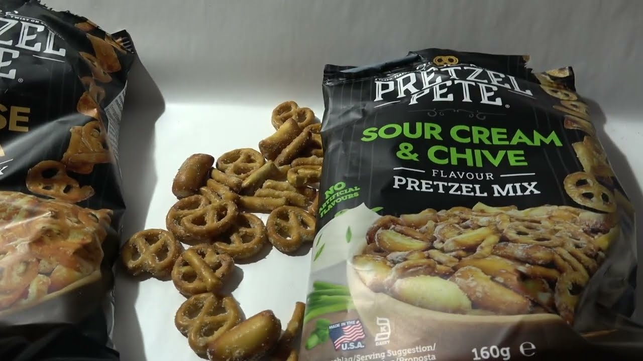 Pretzel Pete Flavours Pretzel Mix Cheese Pizza Smoky BBQ Sour Cream & Chive