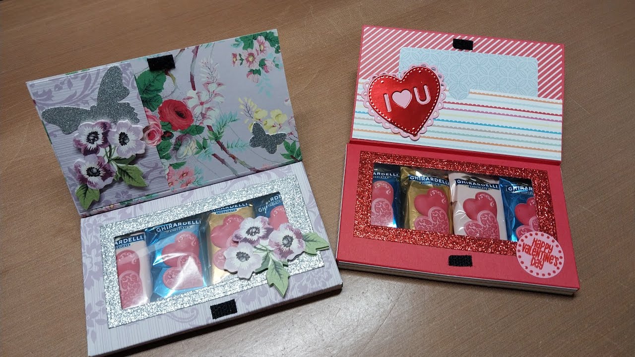 Ghirardelli Valentine candy box gift card holder, let's make it! 