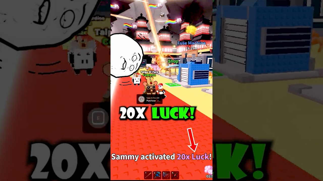 20x Luck is INSANE😱 Steal a Brainrot #stealabrainrot #roblox #shorts