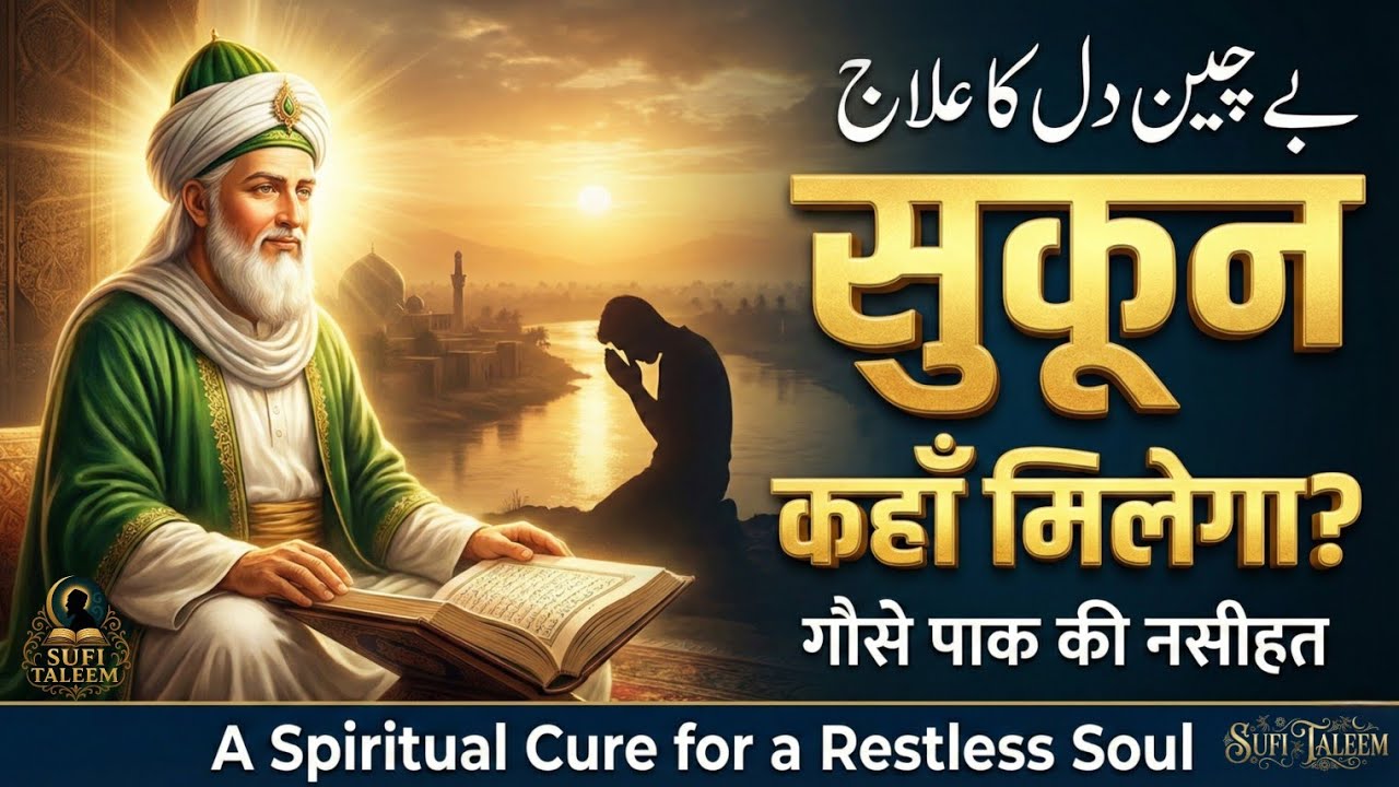 Sukoon Kahan Milega? | Gause Paak Ki Wo Nasihat Jisne Rote Huon Ko Hansa Diya | Sufi Taleem