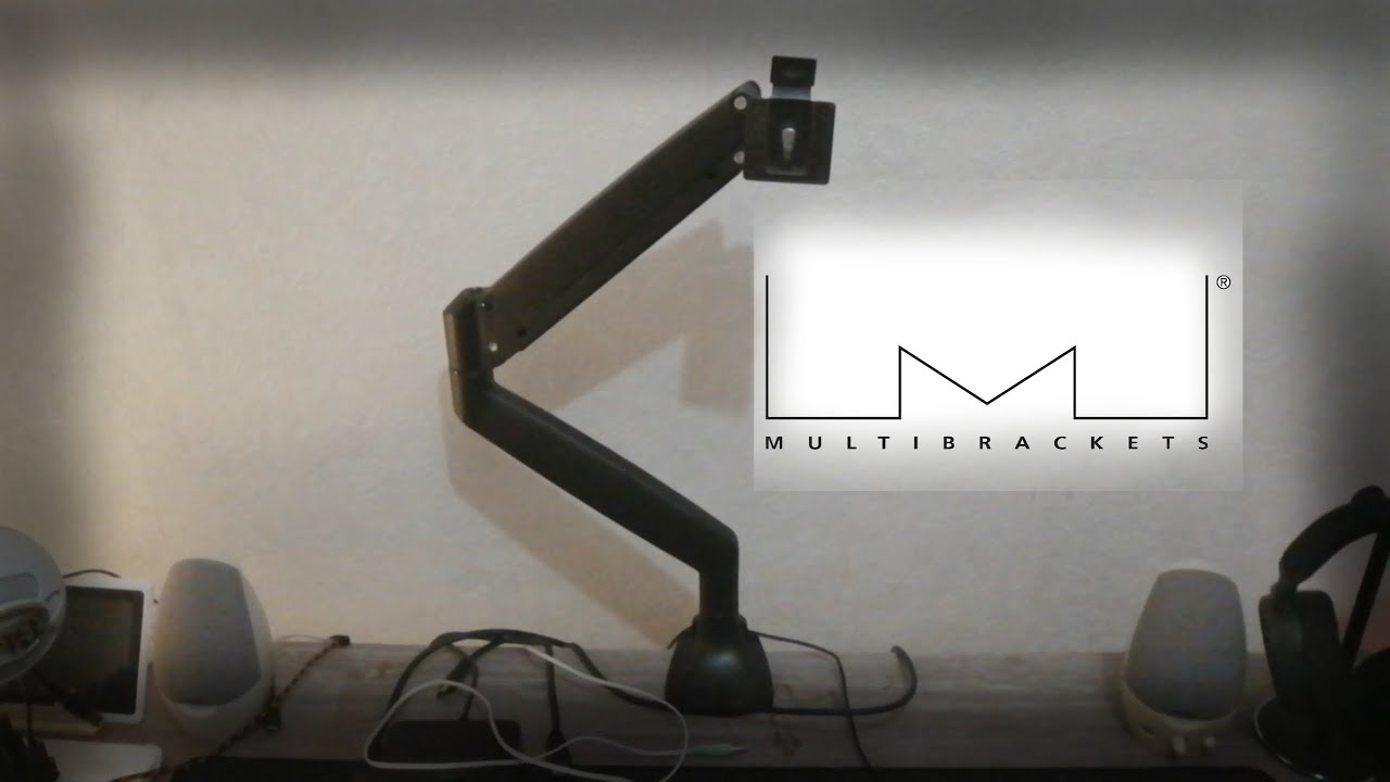 Multibrackets M Gas lift monitor arm unboxing and installation (again ASMR :D)