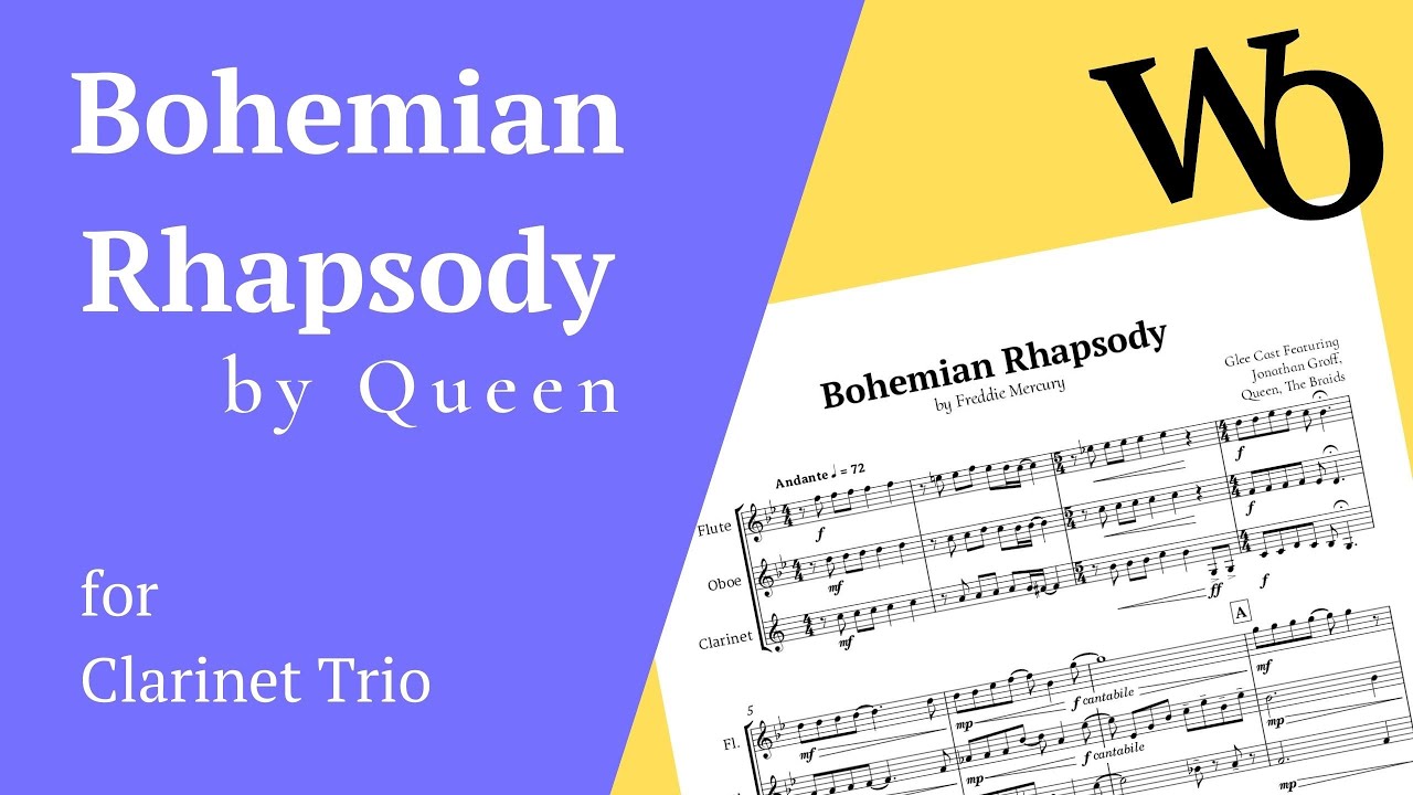Bohemian Rhapsody by Queen for Clarinet Trio Sheet Music