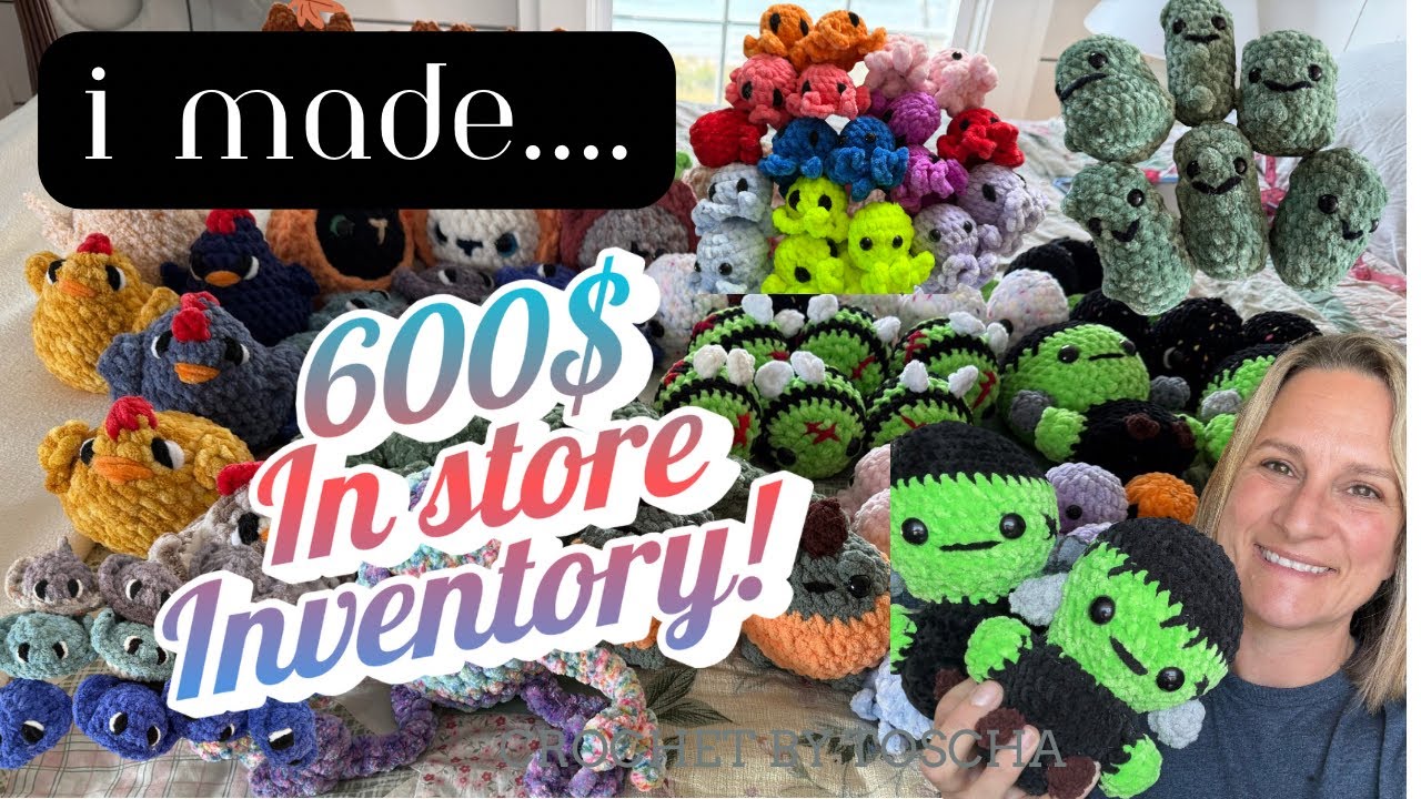 Weekly Crochet VLOG, WIPS, store stocking, and new products! 