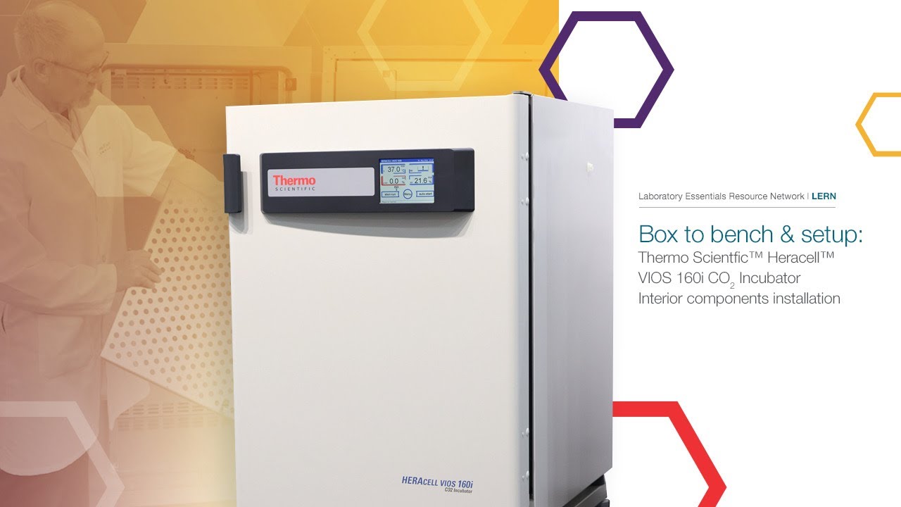 Box to bench setup: Heracell VIOS 160i CO2 Incubator interior components installation