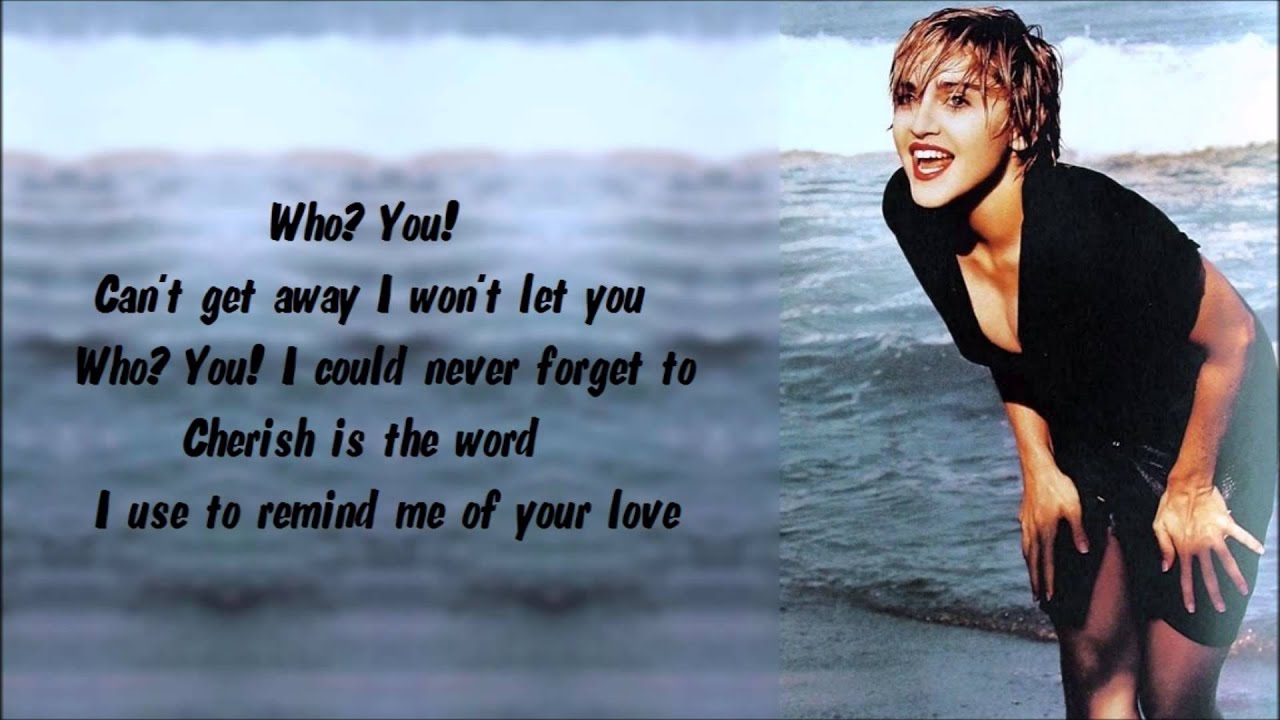 Madonna - Cherish Karaoke / Instrumental with lyrics on screen