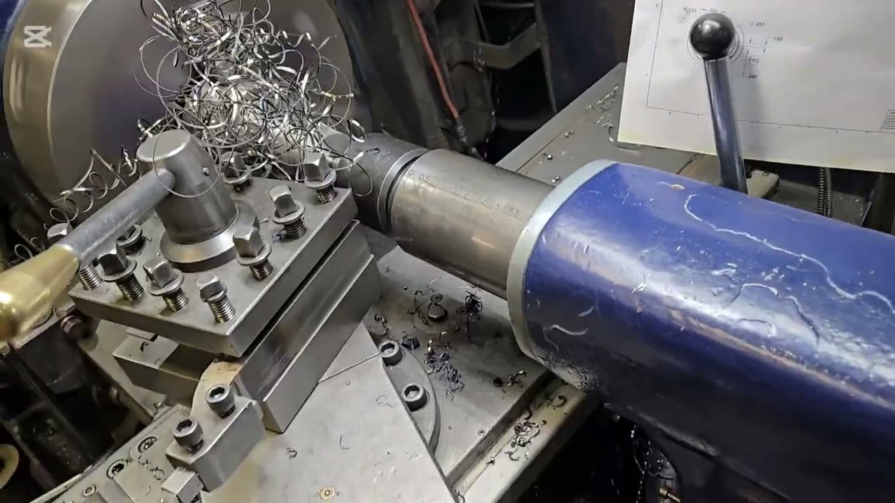 Lathe machining. #metalforming #machine #metalturning #machinist #automobile #metallathe #cnc