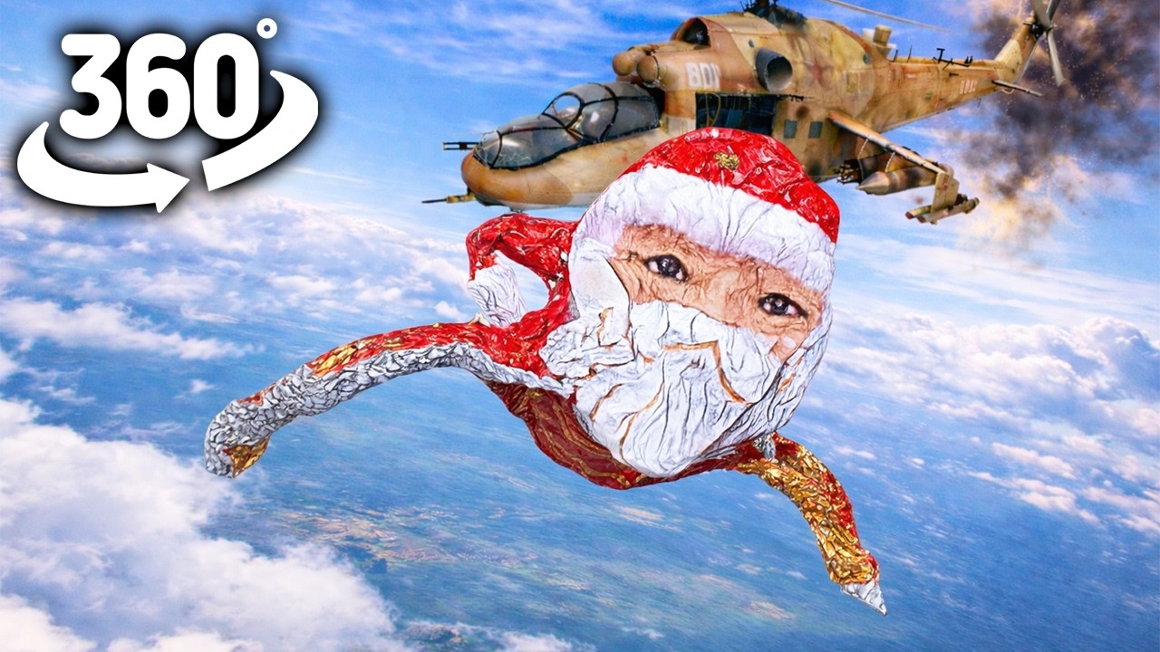 Goo Goo Gaga Santa Falling from The SKY | 360&deg; VR