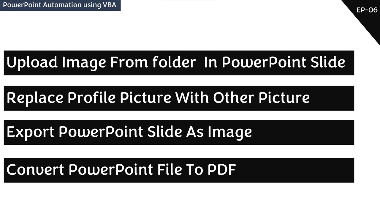 Replacing user profile picture using vba | PowerPoint Automation With VBA | Advanced VBA in Hindi