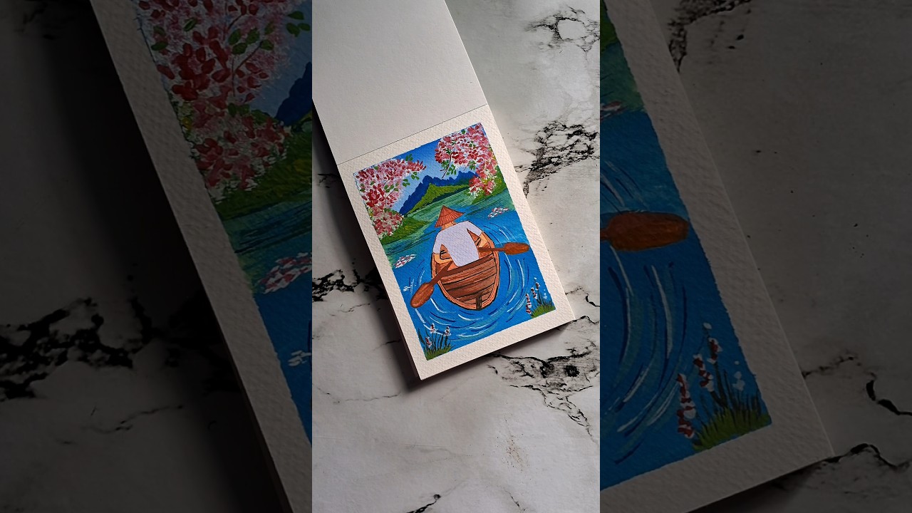 Colorful Painting for begineers with poster color #postercolor #paintingshorts