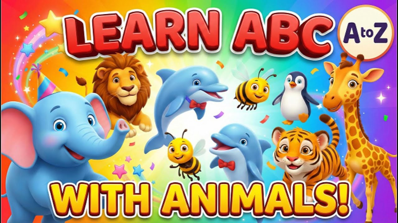ABC Phonics Song | Learn Alphabet with Animals for Kids | A to Z