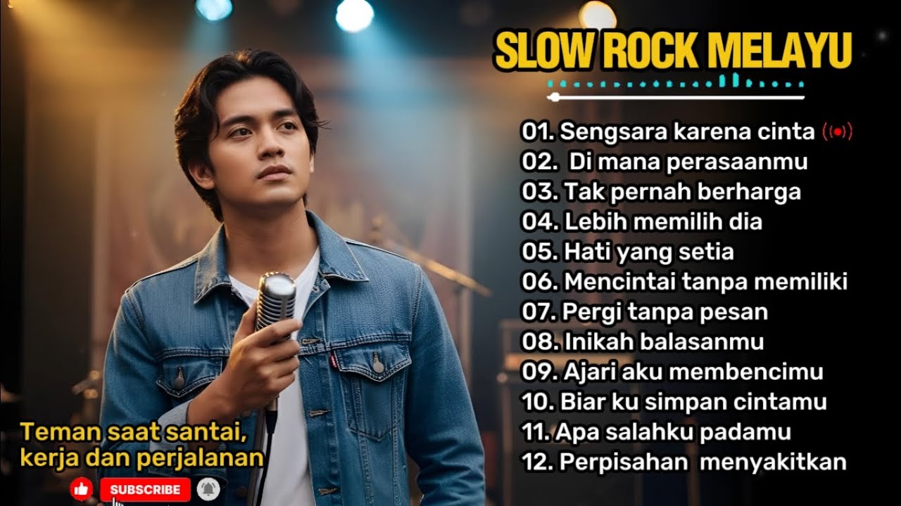 SLOW ROCK MELAYU PALING SEDIH 😭 | Teman saat santai, kerja dan perjalanan | Sengsara karena cinta 💔