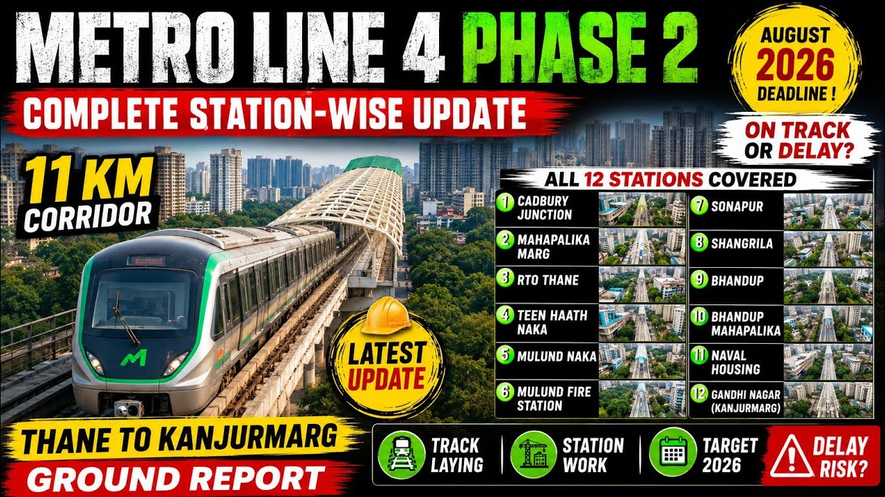 Mumbai Metro Line 4 Phase 2 - Thane to Kanjurmarg | 3 Month Update | August 2026 Deadline in Danger?