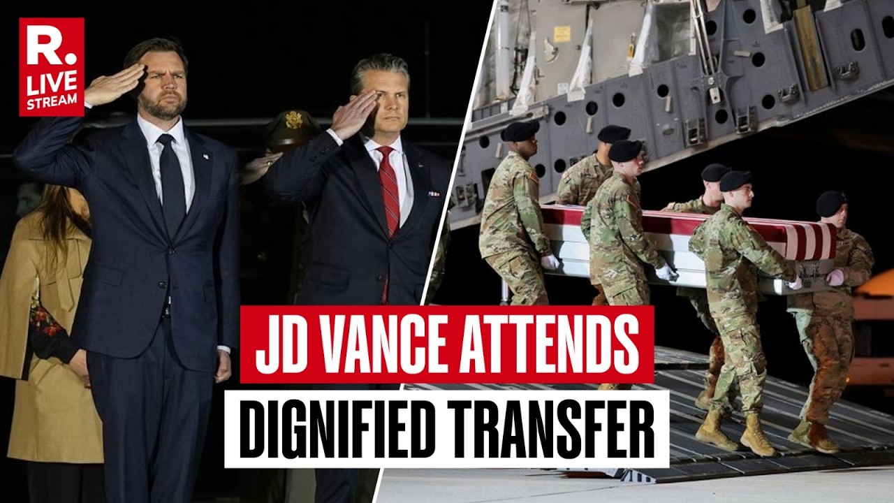 LIVE: US Vice President JD Vance Attends Dignified Transfer At Dover Air Force Base In Dover