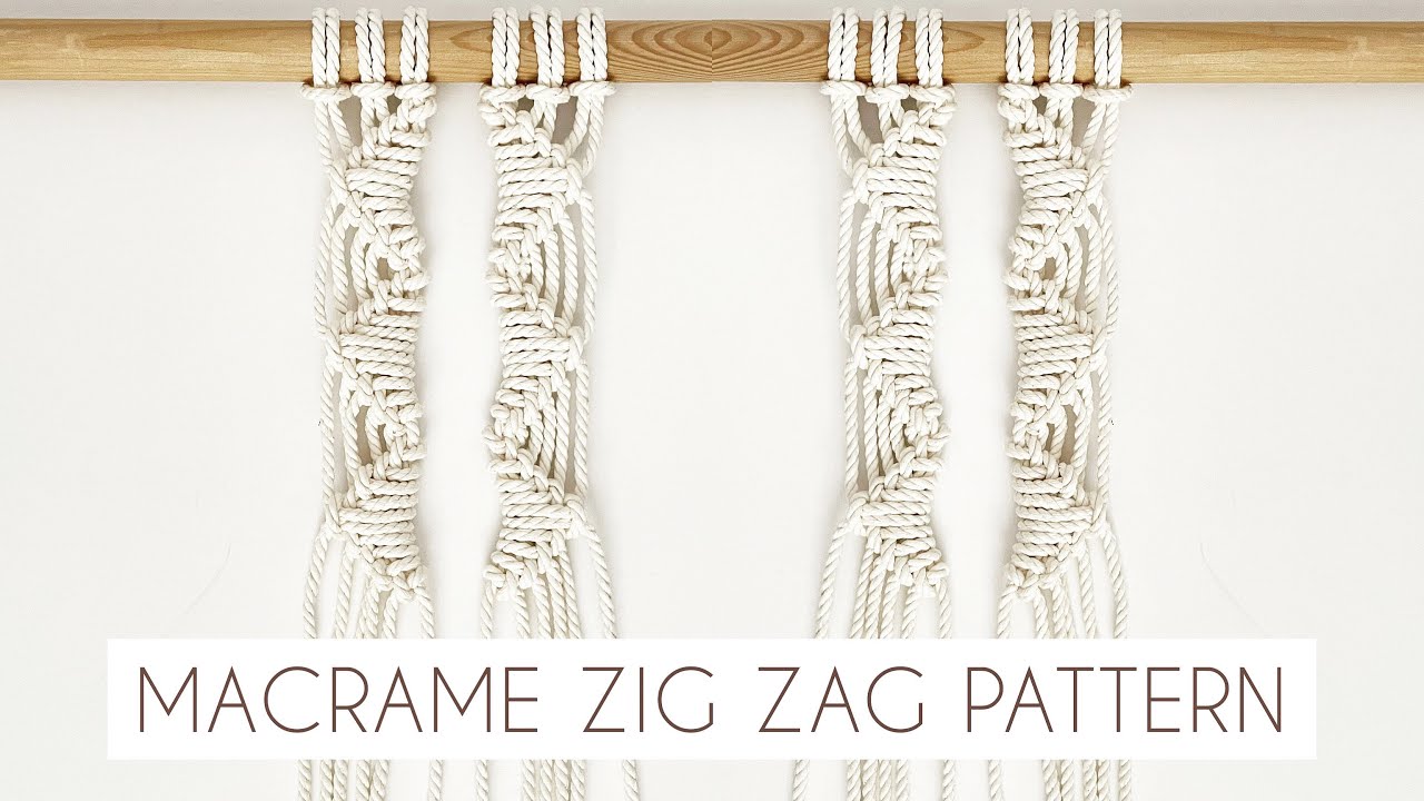DIY: EASY MACRAME ZIG ZAG PATTERN | MACRAME KNOTS | MACRAME TUTORIAL | (step by step)