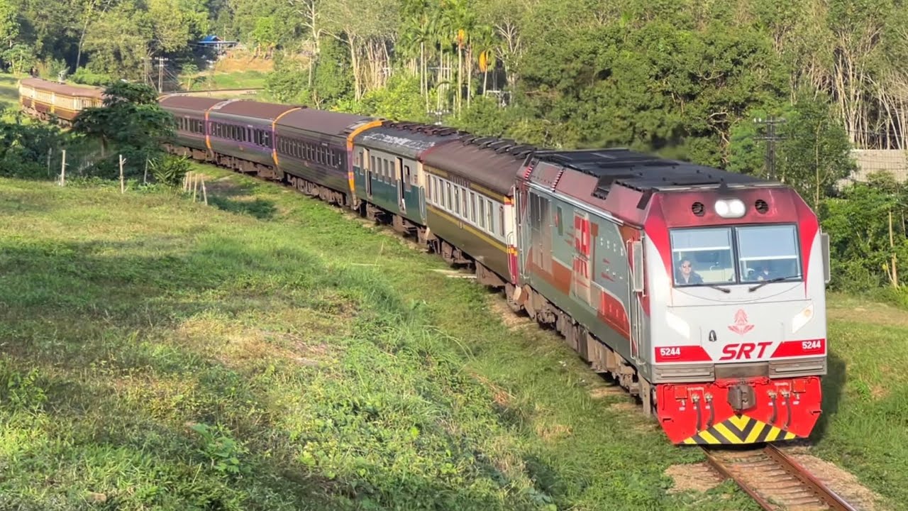 SRT. #วิวหลักล้านสวยงามมาก รถไฟไทยสายใต้หลากหลายขบวนที่ระแวกอำเภอทุ่งสง,ร่อนพิบูลย์ จ.นครศรีธรรมราช