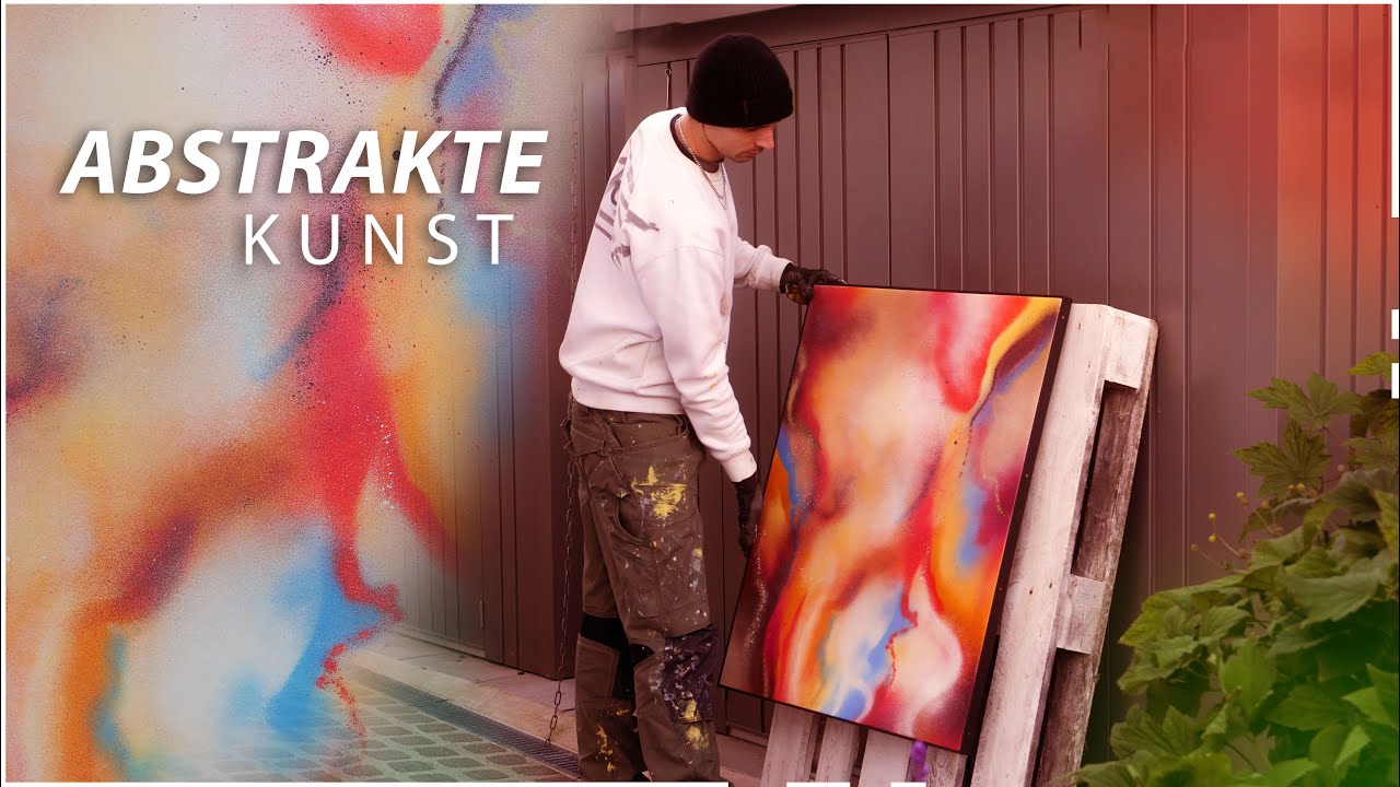 Atelier - Abstrakte Kunst mit Graffiti Dosen (Leinwand Kunstwerk)