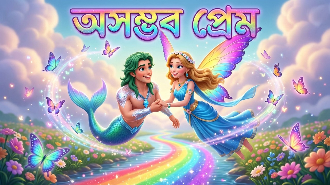 আকাশপুরের পরী ও জলরাজপুত্রের জাদুকরী প্রেম কাহিনী | বাংলা রূপকথার গল্প | Bengali Cartoon love story