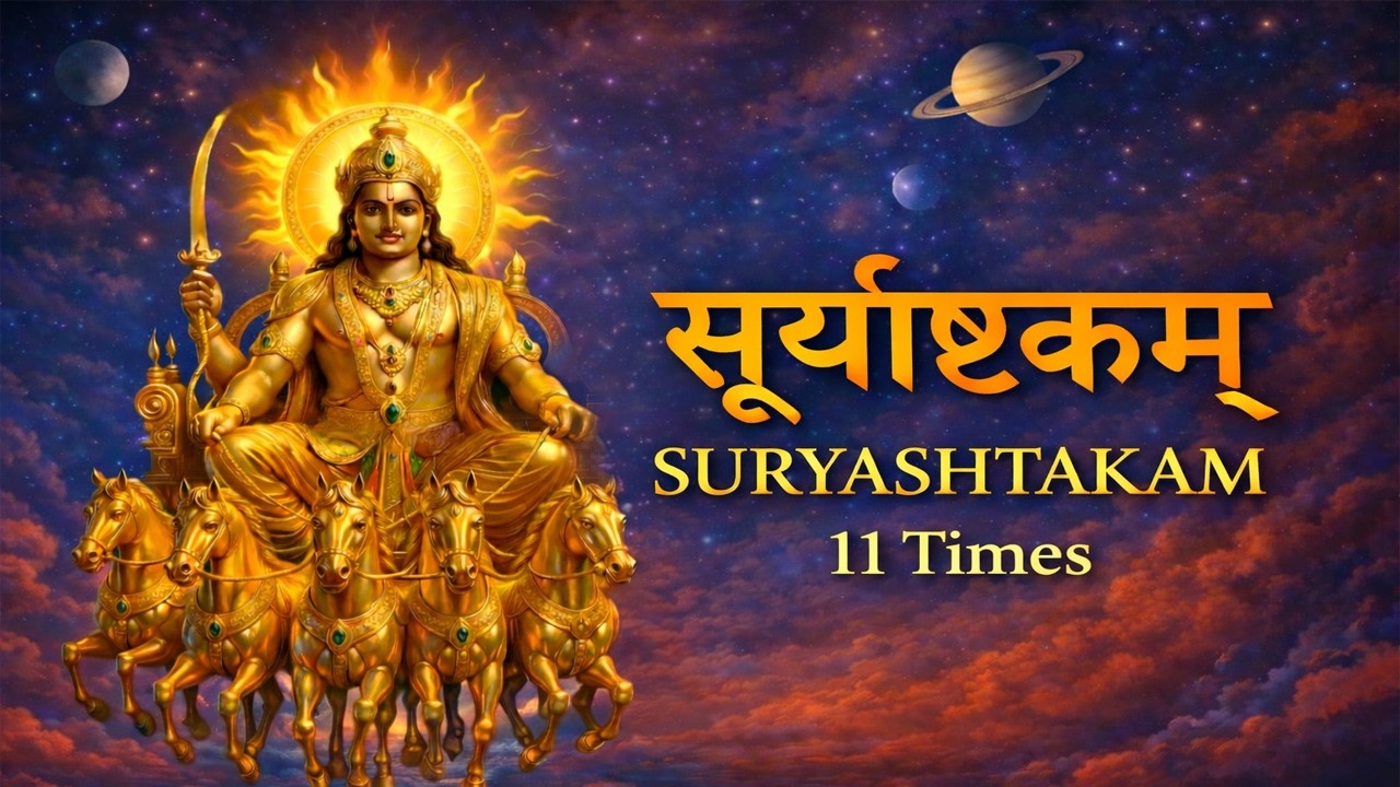 सूर्याष्टकम् | Suryashtakam 11 Times | शक्तिशाली सूर्य स्तोत्र | Morning Surya Mantra