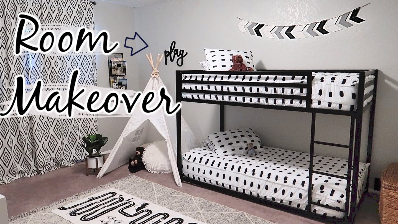 BEDROOM MAKEOVER! BEFORE + AFTER | KIDS ROOM TRANSFORMATION