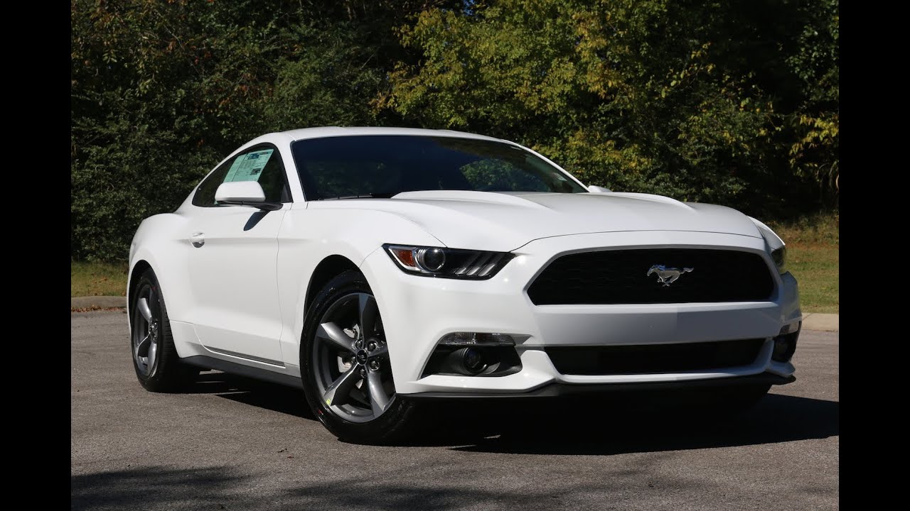 2015 Mustang v6 White Cloth Interior