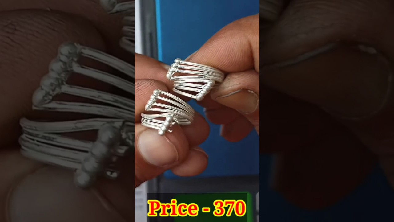 💫 silver toe ring designs with price, pair ki bichhiya ki design,#shorts