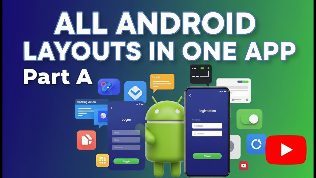 Complete Android Layouts in One Project - Part A | Login & Register App | Hindi Tutorial