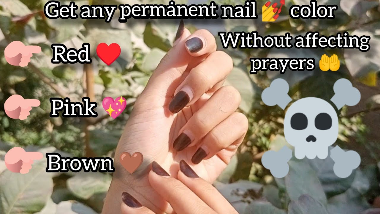 Halal permanent nail color without mehandi and nail paint/nail art/nail color DIY