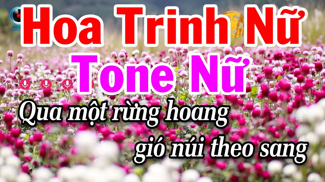 Karaoke Hoa Trinh Nữ Tone Nữ Nhạc Sống Dễ Hát